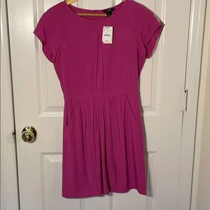 J Crew business casual midi hot pink dress